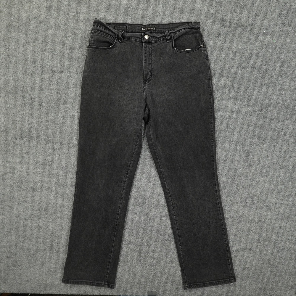 Lee Relaxed Fit Jeans Womens 10 Medium Black High Rise Straight Stretch